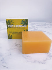 Organic papaya Kojic acid soap with Glutathione for advanced skin whitening - freyaskincare