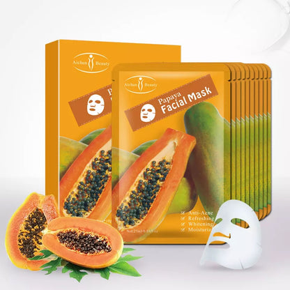 5pc Papaya Whitening Sheet Masks